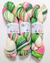 Load image into Gallery viewer, Whoville on superwash merino/bamboo 4ply/fingering weight.
