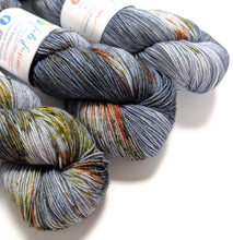 Load image into Gallery viewer, Mordor on superwash BFL/nylon sock yarn.
