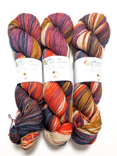 Load image into Gallery viewer, Pure Imagination on superwash BFL/nylon sock yarn.
