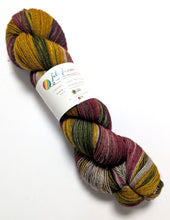 Load image into Gallery viewer, Vintage Christmas on superwash merino/yak/nylon sock yarn.
