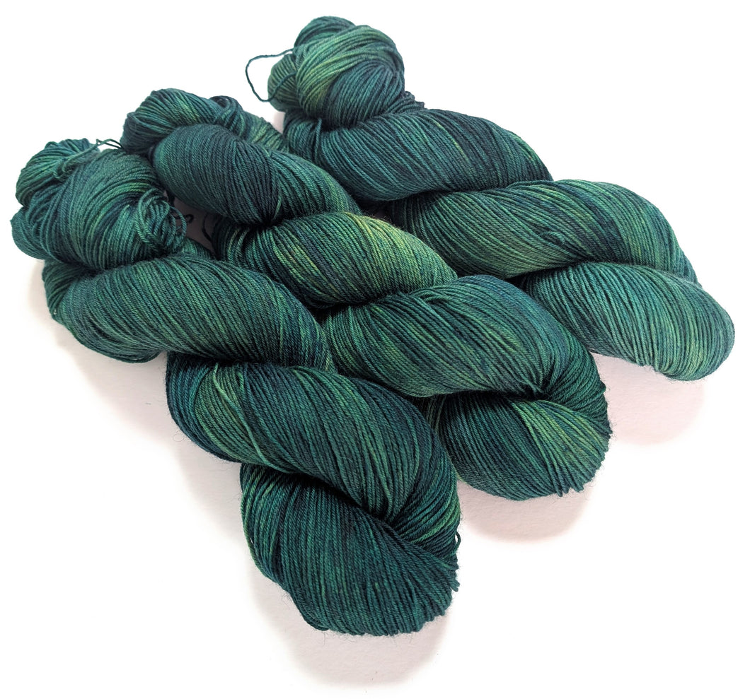 Fir on superwash BFL/nylon sock yarn.