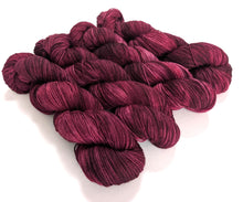 Load image into Gallery viewer, Redplant on superwash BFL/nylon sock yarn.
