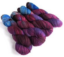 Load image into Gallery viewer, Gothic Rose, hand dyed on a British wool sock yarn.
