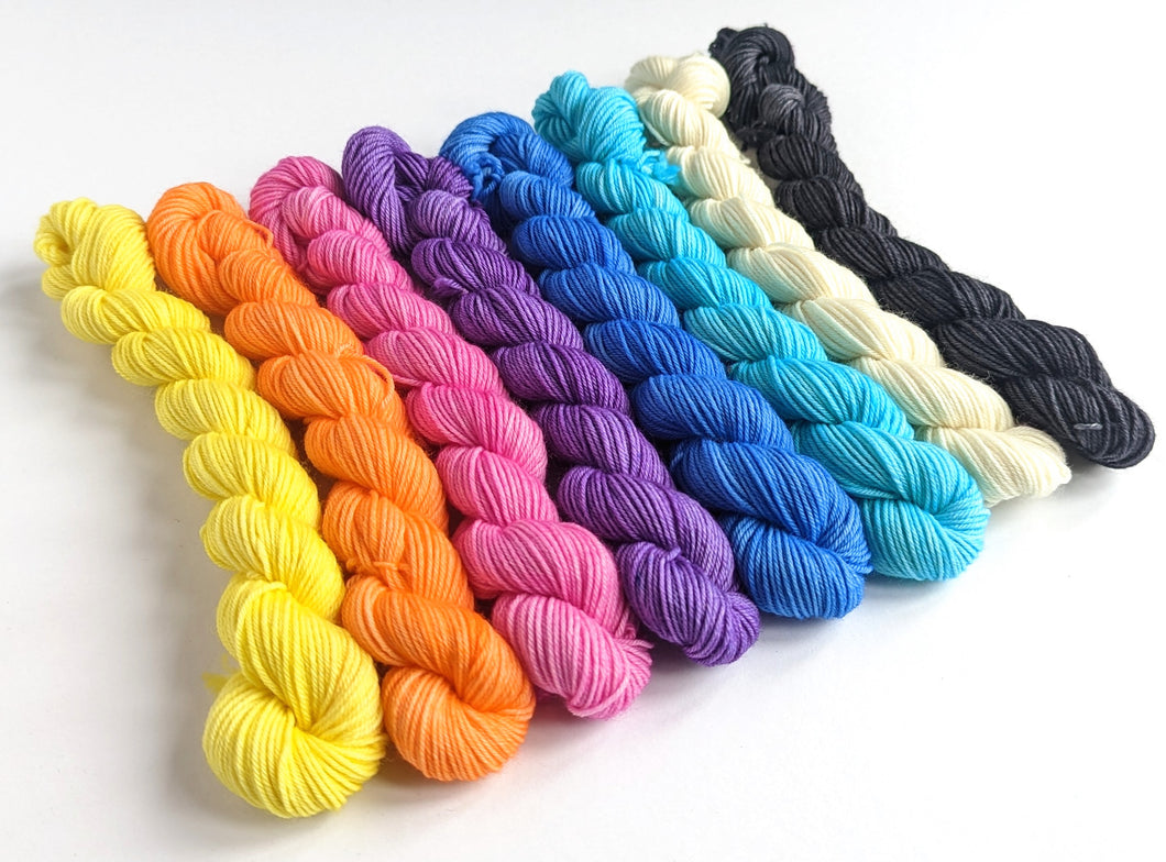 Wednesday's Window 8 x 20g or 50g mini skein set.